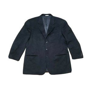 Ameri New York 100% Pure Cashmere Blazer Italy Sz 50 Black Classic Gentleman